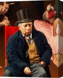 Painter's Canvas Paintings - Portrait of the Painter Víctor Humareda [detail #1] by Luis Jose Estremadoyro